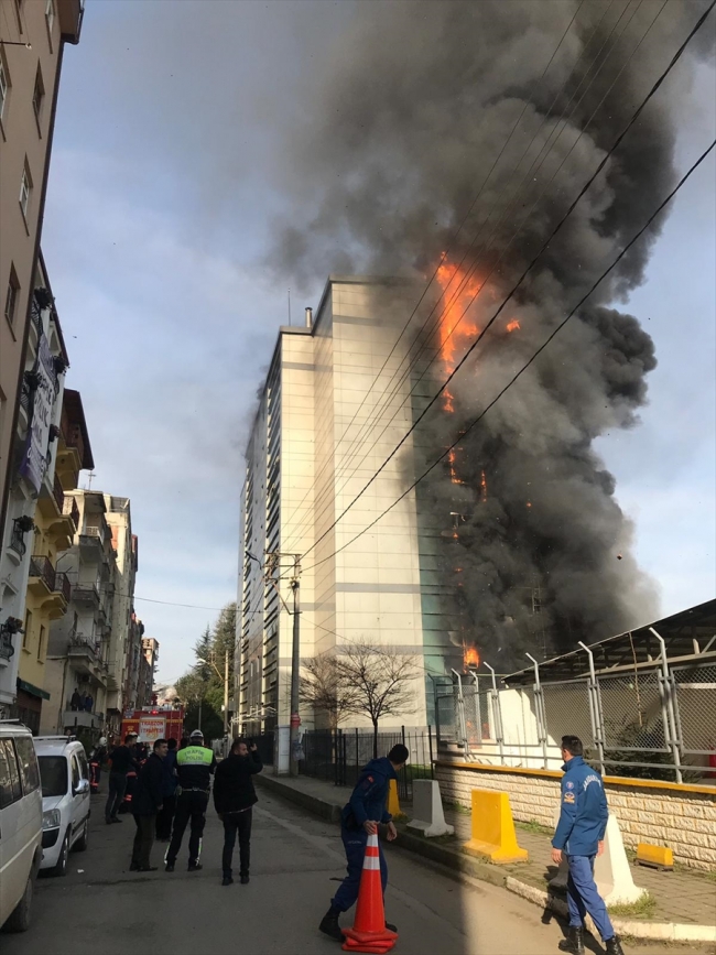 Avrasya Üniversitesi yerleşkesinde yangın